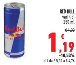 Conad RED BULL vari tipi offerta