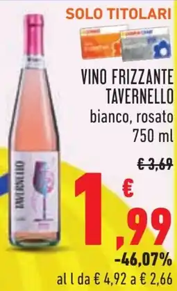 Conad Vino frizzante TAVERNELLO offerta