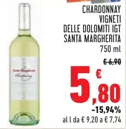 Conad Chardonnay vigneti delle dolomiti igt SANTA MARGHERITA offerta