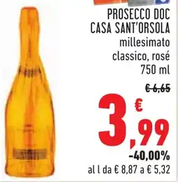 Conad Prosecco doc casa SANT'ORSOLA offerta