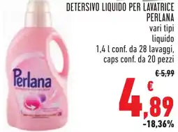 Conad Detersivo liquido per lavatrice PERLANA offerta