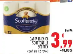 Conad Carta igienica scottonelle SCOTTEX offerta