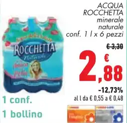 Conad Acqua rocchetta minerale naturale offerta