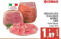 Conad Prosciutto cotto di alta qualità nazionale CONAD offerta