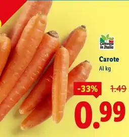 Lidl Carote offerta