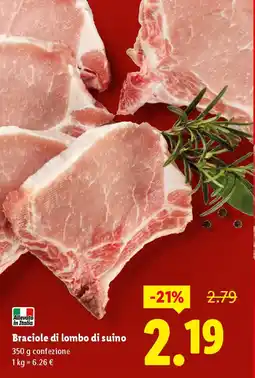 Lidl Braciole di lombo di suino offerta