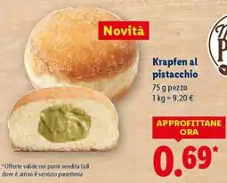 Lidl Krapfen al pistacchio offerta