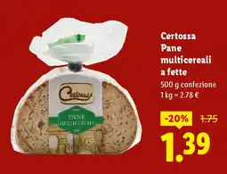Lidl Certossa Pane multicereali a fette offerta