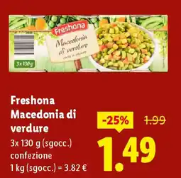 Lidl Freshona Macedonia di verdure offerta