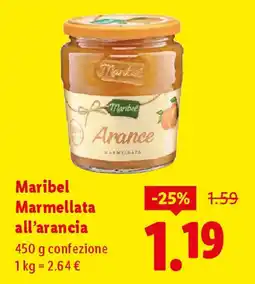 Lidl Maribel Marmellata all'arancia offerta