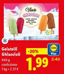 Lidl Gelatelli Ghiaccioli offerta