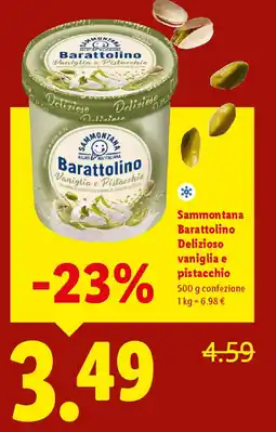 Lidl Sammontana Barattolino Delizioso vaniglia e pistacchio offerta