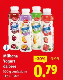 Lidl Milbona Yogurt da bere offerta