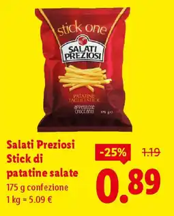 Lidl Salati Preziosi Stick di patatine salate offerta