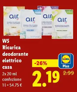 Lidl W5 Ricarica deodorante elettrico casa offerta