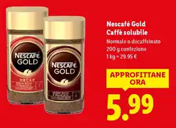 Lidl Nescafé Gold Caffè solubile offerta