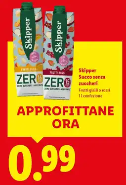 Lidl Skipper Succo senza zuccheri offerta