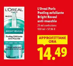 Lidl L'Oreal Paris Peeling esfoliante Bright Reveal anti-macchie offerta