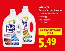 Lidl Lysoform Detersivo per bucato offerta