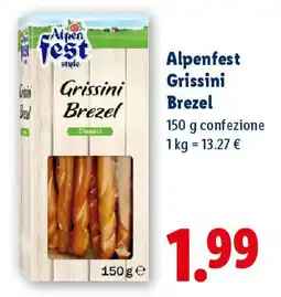 Lidl Alpenfest Grissini Brezel offerta