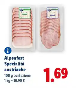 Lidl Alpenfest Specialità austriache offerta