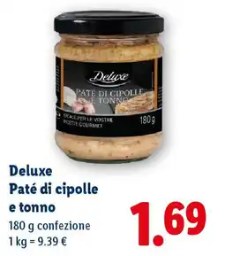 Lidl Deluxe Paté di cipolle e tonno offerta