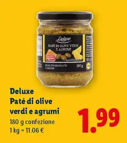 Lidl Deluxe Paté di olive verdi e agrumi offerta