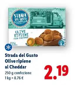 Lidl Strada del Gusto Olive ripiene al Cheddar offerta