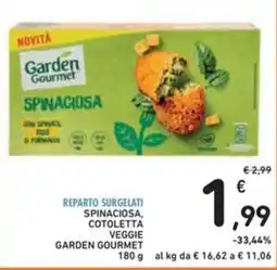 Spazio Conad Spinaciosa, cotoletta veggie GARDEN GOURMET offerta