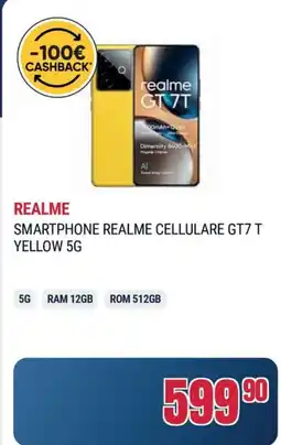 Trony REALME SMARTPHONE REALME CELLULARE GT7 T YELLOW 5G offerta