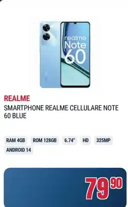 Trony REALME SMARTPHONE REALME CELLULARE NOTE 60 BLUE offerta