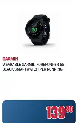 Trony GARMIN WEARABLE GARMIN FORERUNNER 55 BLACK SMARTWATCH PER RUNNING offerta