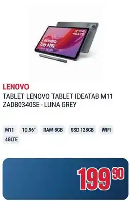 Trony LENOVO TABLET LENOVO TABLET IDEATAB M11 ZADB0340SE - LUNA GREY offerta