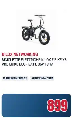 Trony NILOX NETWORKING BICICLETTE ELETTRICHE NILOX E-BIKE X8 PRO EBIKE ECO - BATT. 36V 13HA offerta