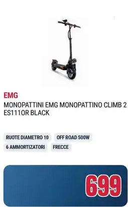 Trony EMG MONOPATTINI EMG MONOPATTINO CLIMB 2 ES111OR BLACK offerta
