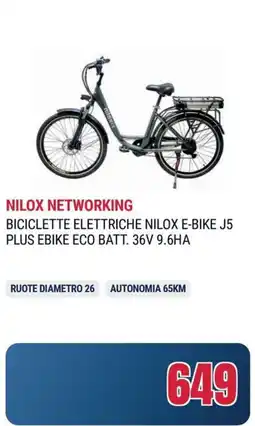 Trony NILOX NETWORKING BICICLETTE ELETTRICHE NILOX E-BIKE J5 PLUS EBIKE ECO BATT. 36V 9.6HA offerta