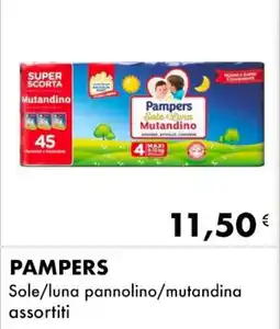 Iper Tosano PAMPERS Sole/luna pannolino/mutandina assortiti offerta