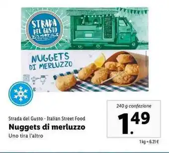 Lidl Strada del Gusto Nuggets di merluzzo 240g offerta