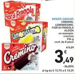 Spazio Conad Cremino, lemonissimo, fior di fragola ALGIDA offerta