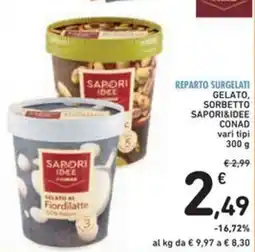 Spazio Conad Gelato, sorbetto SAPORI&IDEE CONAD offerta