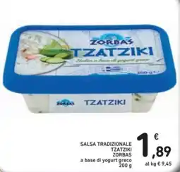Spazio Conad Salsa tradizionale tzatziki ZORBAS offerta