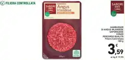 Spazio Conad Hamburger di angus irlandese SAPORI&IDEE CONAD PERCORSO QUALITÀ offerta