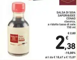 Spazio Conad Salsa di soia SAPORI&IDEE CONAD offerta
