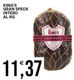 Vantaggio Cash&Carry King's gran speck intero al kg offerta