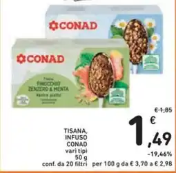 Spazio Conad Tisana, infuso CONAD offerta