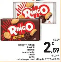 Spazio Conad Biscotti ringo PAVESI offerta
