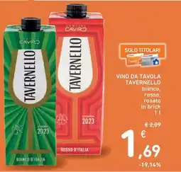 Spazio Conad Vino da tavola TAVERNELLO offerta
