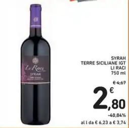 Spazio Conad Syrah terre siciliane igt LI RACI offerta