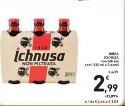 Spazio Conad Birra ICHNUSA non filtrata offerta