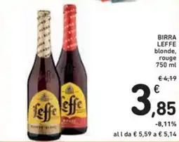 Spazio Conad Birra LEFFE blonde, rouge offerta